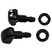 LBTODH 2PCS Car Wiper Washer Nozzle Black Double-hole Front Windshield Washer Nozzle Replacement Fit for Most Car