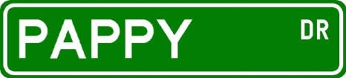 Pappy Street Sign ~ Personalized Family Lastname Sign ~ Gameroom, Basement, Garage Sign Novelty Aluminum