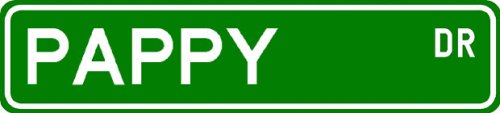 Pappy Street Sign ~ Personalized Family Lastname Sign ~ Gameroom, Basement, Garage Sign Novelty Aluminum