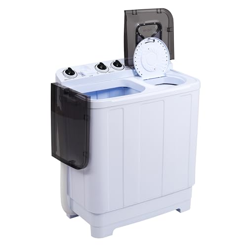 Freeberty 二槽式洗濯機 縦型 洗濯7kg/脱水槽4.5kg 大容量 タイマー機能付き コンパクト 小型 一人暮らし 節電 ステンレス槽 まとめ洗い 脱水器 縦型洗濯機 部屋干し 洗濯物きれい 引越し (ホワイト, 洗濯7kg/脱水槽4.5kg)