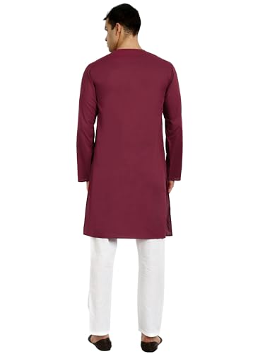 Men's Casual Cotton Solid Kurta Pajama Set2