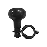 Yourkar Car Woodgrain Steering Wheel Spinner Knob, Anti Slip Automotive Power Handle Spinner, Smooth Ball Shape Aid Knob to Control Steering Wheel Easier, Car Accessories (Black)