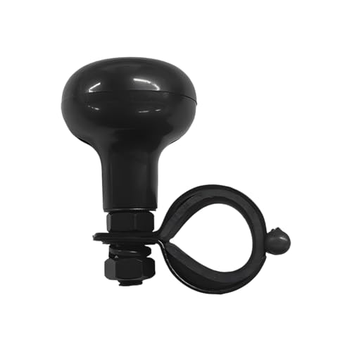 Yourkar Car Woodgrain Steering Wheel Spinner Knob, Anti Slip Automotive Power Handle Spinner, Smooth Ball Shape Aid Knob to Control Steering Wheel Easier, Car Accessories (Black)