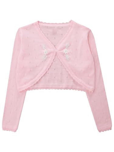 Kids Girls Bolero Shrug Cardigan Long Sleeve Open Front Coats Knitted Outerwear3