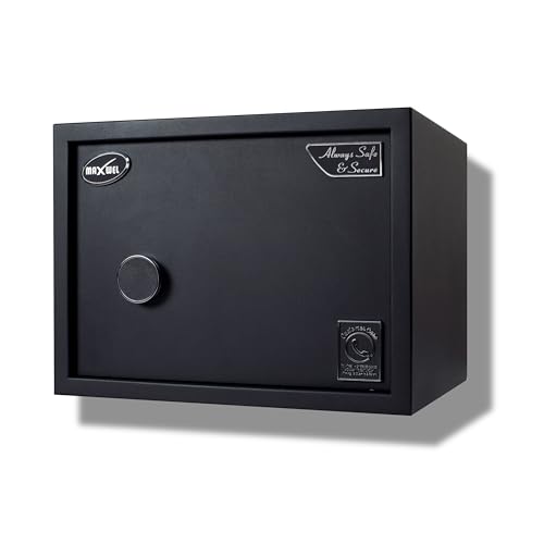 Image of Maxwel Lock and Key - Mechanical Safe Locker (30 Litres) | Home, Hotel and Office Safes with 5 locking bolts - Manual Locking Mechanism