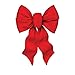Rocky Mountain Goods Large Wired Red Bow - 12" wide by 20" long - Christmas wreath bow - Great for large gifts - Indoor / outdoor - Hand tied in USA - Waterproof Velvet - Attachment tie