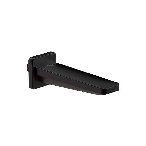 Image of Delta Faucet Korby Tub Spout Without Diverter I Bathroom Tub Spout with Wall Mount Installation I Durable Metal Construction I Matte Black - ITS61444-BL