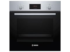 Bosch HBF133BR0 Serie 2 - Forno da incasso, 60 x 60 cm, EcoClean Direct per la pulizia, cottura ad aria calda 3D su 3 livelli, display LED, riscaldamento rapido, sicurezza bambini, colore nero,