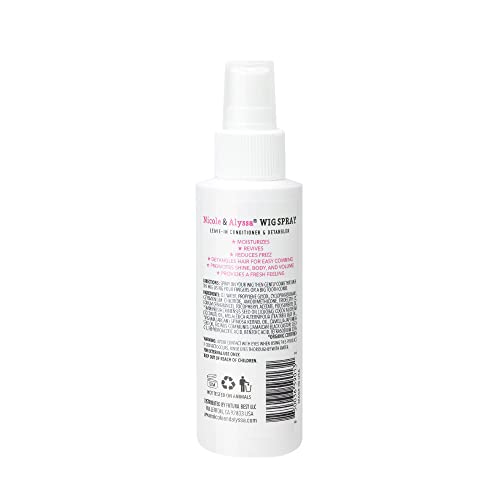 Nicole & Alyssa - Wig Spray For Synthetic Hair - Leave-In Conditioner, Detangler, Moisturizer (Travel Size - Pack Of 1) #TOP2