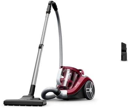 Rowenta Compact Power XXL Classic beutelloser Bodenstaubsauger, 900 Watt, 3-stufiges Filtersystem, Fassungsvermögen, kompakt, 8,80 m Reinigungsradius, inkl. 2-in-1 Fugendüse, Rot,