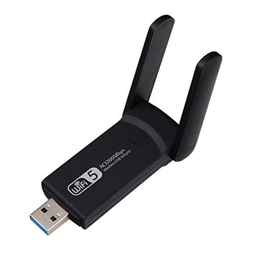 Adaptador Wi-Fi Usb 3.0 1200Mbps Dual Band 5Ghz 2.4Ghz Antena Wi-Fi DongleBlack