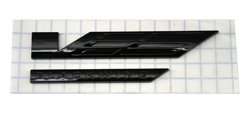 Image of V-Blackwing Emblem V-Series Black Out Blackwing Badge Chicklet V Logo Replacement for 2020-2024 CT4 CT5 86596092 (Glossy Black)