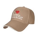 I Love United States Department of Health and Human Services Baseball Cap for Men Women Hats Adjustable Outdoor Trucker Hat Natural