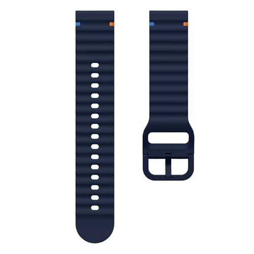 Image of YODI 22mm New Metal Buckle Original Colourful Stiching Points Silicone Strap Band Compatible with Amazfit GTR 2, GTR 2e, GTR 47MM / Noise Fit Endure, Fit Evolve, Fit Active Smartwatch Bands