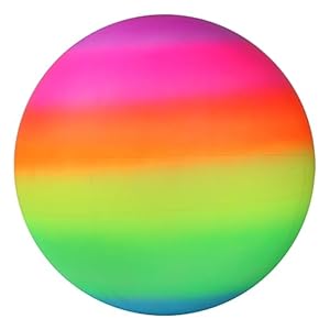 JOCXZI 1 PCS regenbogenball-PVC Regenbogen Ball, Spielball, 9 Inch Fußball Wasserball Strandball für Indoor Outdoor (9 Inch)