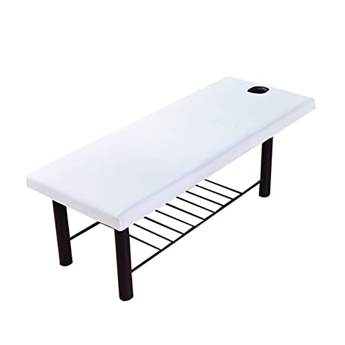 Yzki - Sábana suave para camilla de masaje con agujero para la cara y cordón elástico, envoltura completa para camilla de spa, salón de belleza, funda para camilla de 70 x 190 cm