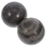 DIYEAH Bolas de Baoding de Jade Natural 5 Cm, 2 Piezas, Balones de Masaje para Manos y Dedos, Bolas Chinas para Ejercicio y Relajación, Herramienta de Fitness para Coordinación y