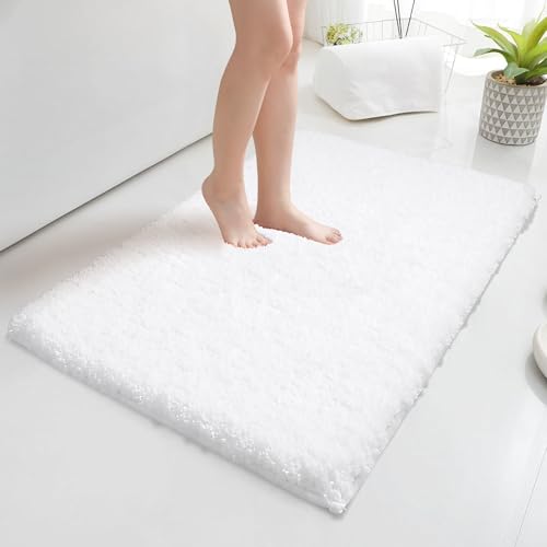 Baahrnom Tapis de Bain Antidérapant 40x60cm, Lave-Machine, Microfibre Douce et Absorbent pour Salle de Bains, Douche, Baignoire