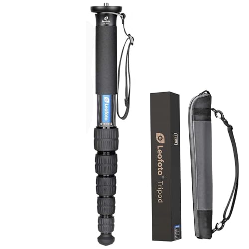 Leofoto MP-366C 65" 6-Section Carbon Fiber Portable Monopod, Lightweight Professional Camera Support for DSLR Cameras and Lenses,Max Load 33lb/15kg