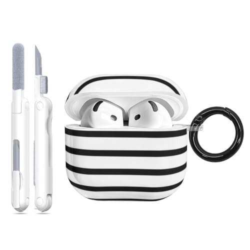 Airpods 4�pAirawin �P�[�X �N���A�A���킢���N���X�X�g���C�v�J�o�[ Airpod 4�p | Airpods��4����p���I�\�t�gTPU�P�[�X�J�o�[ �K�[���[�J���t���J���r�i&�N���[�j���O�y���t�� ���f�B�[�X �K�[���Y �\���b�h�u���b�N