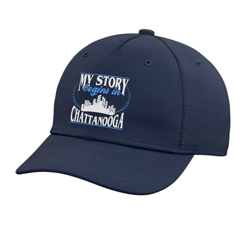 Born in Chattanooga Adjustable Printed Baseball Hat, Navy Blue