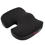 Eterish Memory Foam Seat Cushion for Office Chair Car Wheelchair, Coccyx Seat Cushion for Back, Tailbone, Sciatica Pain, Office Chair Cushion Pad Black