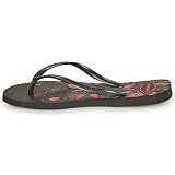 Material: Gummisohle Havaianas Damen Slim Organic Blackpink Flip-Flop, schwarz/pink, 37/38 EU