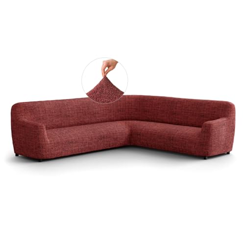 PAULATO - Copridivano Angolare in Microfibra con Fantasia, Bielastico Antigraffio