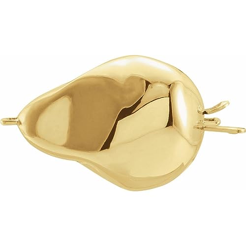 Semi-Polished 14k Yellow Gold Baroque Shape Single Strand Box Pearl
