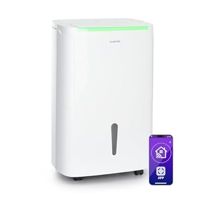 Foto di Klarstein Deumidificatore Casa per Muffa e Umidità Silenzioso, Portatile Smart, Deumidificatore Ambiente Professionale Elettrico Basso Consumo, WiFi 30L con Display LED