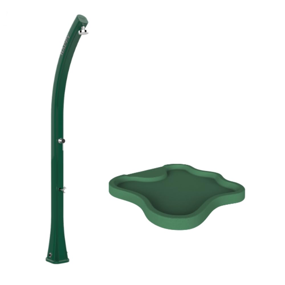 San Marco Douche Solaire Happy 120 Arkema 23 Lt avec Robinet Lave-Pied > avec Receveur de Douche Vert > Vert