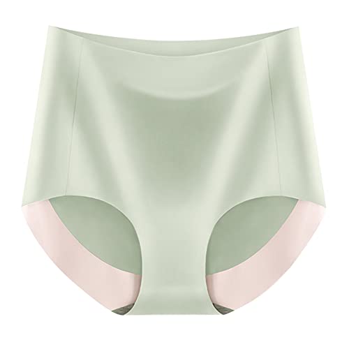 Cocila Bragas Menstruales Mujer Cintura Media Braguitas Flujo Sin Costuras De Seda Hielo Alta Interior (Army Green, M) Algodon Braga Postparto Ropa Roja Rojas Talla Grande Bikini Tangas Talle
