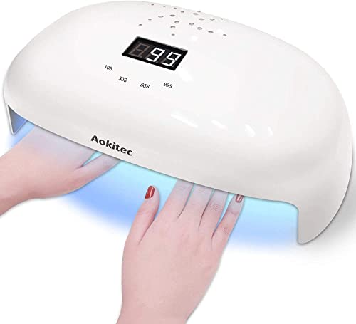 Aokitec 78W Uv Led Nail Lamp, Professional Nail Dryer For Gel Polish Fits Fingernail & Toenail, Nail Light With 4 Timer Setting, Auto Sensor Gel Lamp For Home And Salon Use #TOP24