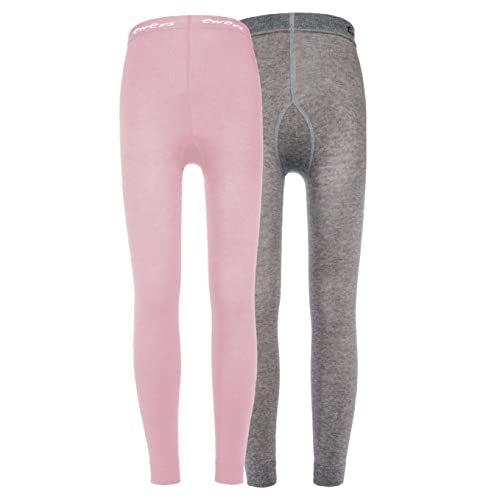EWERS 2er-Pack Kinderleggings Unifarben, Doppelpack Leggings aus Baumwolle...