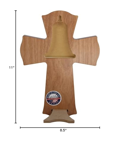 Image of LifeSong Milestones Personalized Baptism 1st Holy Communion Christening Wall Cross Decoration God Bless This Child the Lord Bless You and Keeps You (8.5 inch x 11 inch, Cherry)