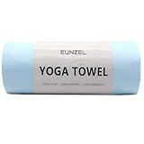 Eunzel Hot Yoga Towel Non Slip Yoga Mat Towel Non-Slip Sweat Absorbent Microfiber Towel for Hot Yoga, Pilates and Workout 72' x 26.5', Blue