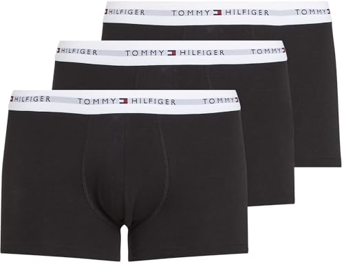 Tommy Hilfiger Herren 3er Pack Boxershorts Trunks mit Logobund, Mehrfarbig (Th Wht/Th Wht/Th Wht), XXL 1