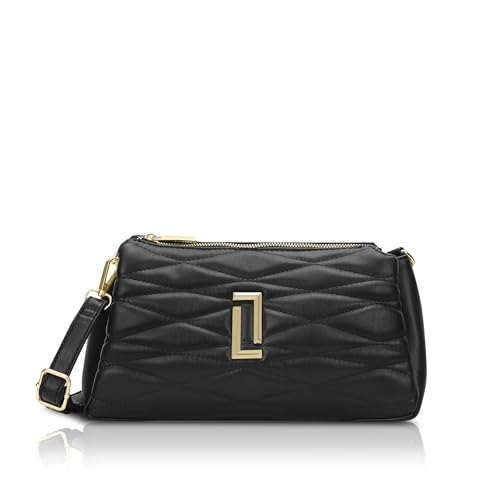 Image of Lavie Luxe Women's Lucie Quilted 3-Compartment Medium Crossbody Sling Bag | Ladies Purse Handbag | Gift for Women