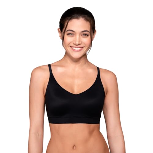 Image of Floatley Cozy Adjustable Scoop Neck Plunge Convertible Bra Comfort Wirefree Seamless Bra with Embedded Pad for Women