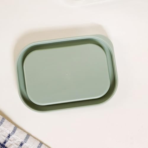 Image of Nestasia Small Replacement Lid for Groovo Glass Container (7.5cm x 10.6cm) - Durable & BPA-Free PE Lids for Fridge Storage Containers (Green)
