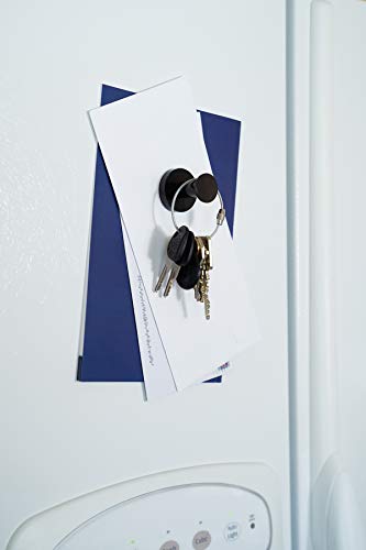 Mavoro Starke Magnethaken zum Aufhängen von Taschen und Mänteln - Set aus 4 Schwarzen Magnet Haken – Magnete Stark – Neodym 52 Magnete Extra Stark – Kühlschrankmagnete im Pinnadel-Stil für Spind usw