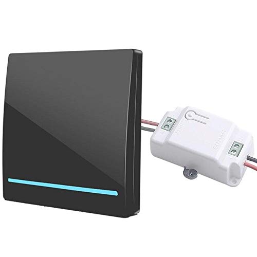 433MHz Wireless Touch Light Switch + Remote - 1/2/3 Gang UK Panel, LED, Glass Touch Screen