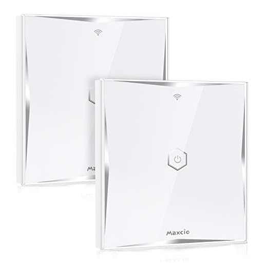 Interruptor Conmutador WiFi, Maxcio Interruptor de Luz 2 Vías Compatible con Alexa Echo/Dot/Tap, Google Home, Interruptor Táctil de Pared WiFi con Temporizador(2 Packs)