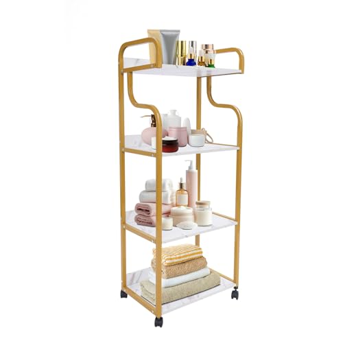 Beauty Salon Trolley Cart,Rolling Barber Cart,4 Tier Heavy Duty Salon Rolling Trolley,Storage Craft Art Cart for Beauty Salon SPA Office