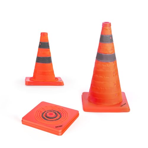 Image of BATTIFE 1 Pack 18 Inch Collapsible Traffic Cones, Orange Safety Cones