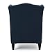 Christopher Knight Home Toddman High-Back Fabric Club Chair, Dark Blue 33.75D x 27.25W x 38.5H in