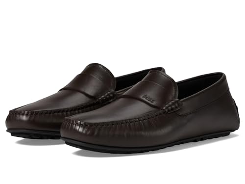 Image of BOSS Men's Smooth Leather Slip on Drivers
