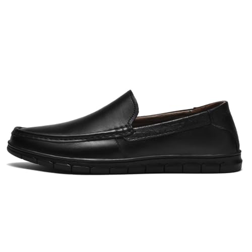 Men's Casual Genuine Leather Loafer Flats Slip On Soft Walking Driving Shoes2