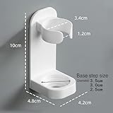 PERSENTU 4 PCS Electric Toothbrush Holder, Self-Adhesive Toothbrush Stand Organizer Wall Mounted Universal Toothpaste Storage for Bathroom - Image 2