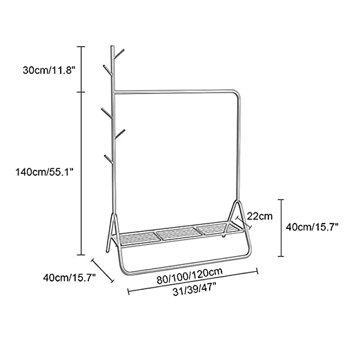 Présentoir à vêtements robuste 120cm penderie triangulaire stable